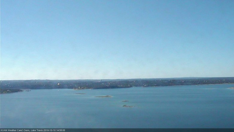 Lake Travis webcam, October 10, 2018 2:00 PM CT