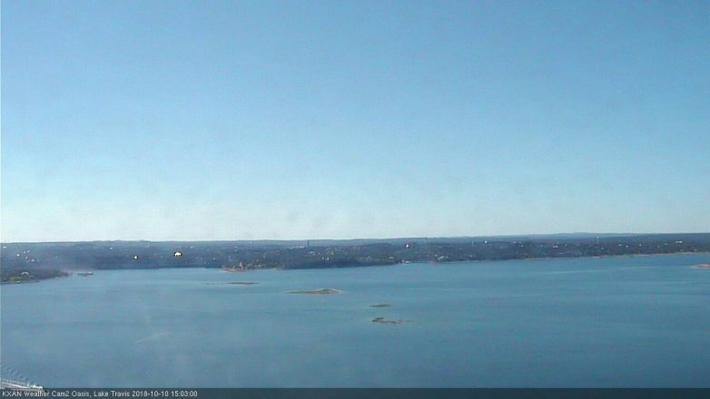 Lake Travis webcam, October 10, 2018 2:05 PM CT