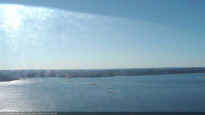 Lake Travis webcam, October 10, 2018 3:05 PM CT