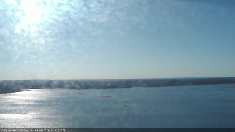 Lake Travis webcam, October 10, 2018 3:25 PM CT