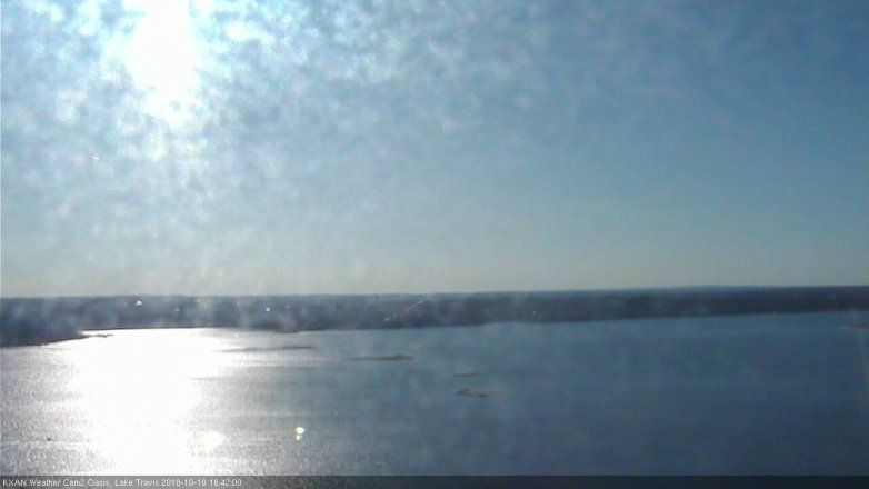 Lake Travis webcam, October 10, 2018 3:45 PM CT