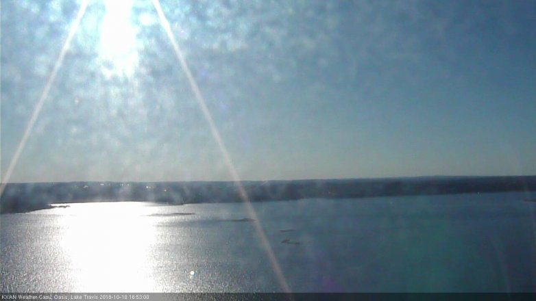 Lake Travis webcam, October 10, 2018 3:55 PM CT