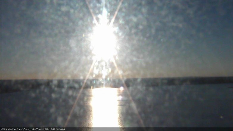 Lake Travis webcam, October 10, 2018 5:20 PM CT