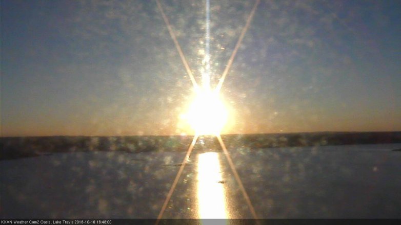 Lake Travis webcam, October 10, 2018 5:50 PM CT
