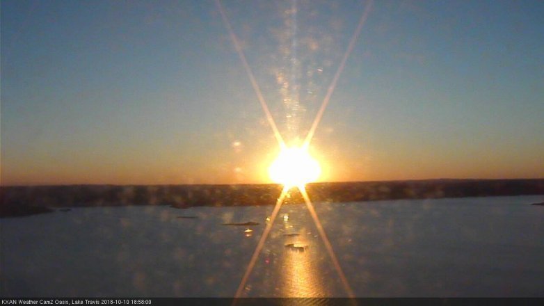 Lake Travis webcam, October 10, 2018 6:00 PM CT