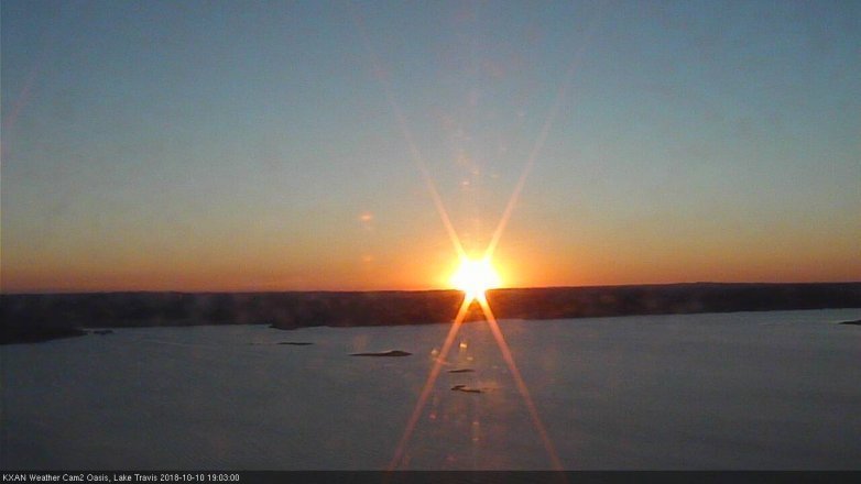 Lake Travis webcam, October 10, 2018 6:05 PM CT