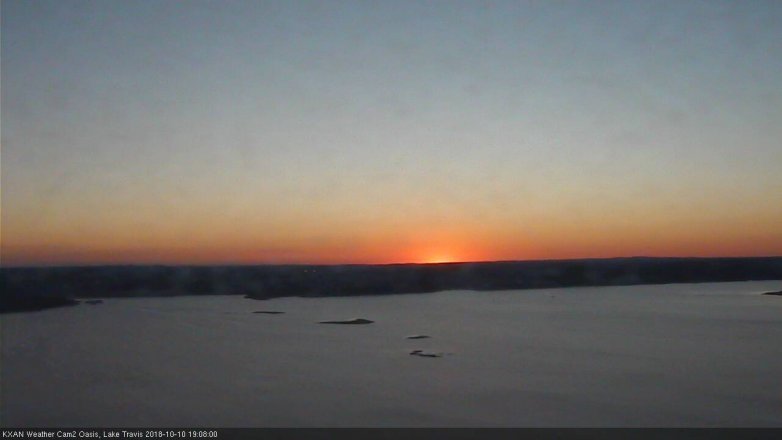 Lake Travis webcam, October 10, 2018 6:10 PM CT