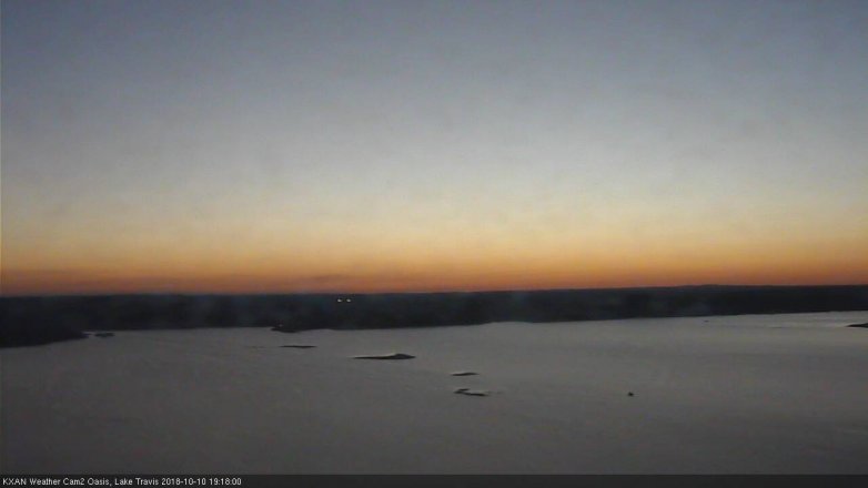 Lake Travis webcam, October 10, 2018 6:20 PM CT