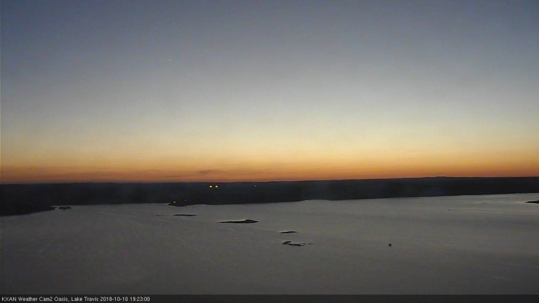 Lake Travis webcam, October 10, 2018 6:25 PM CT