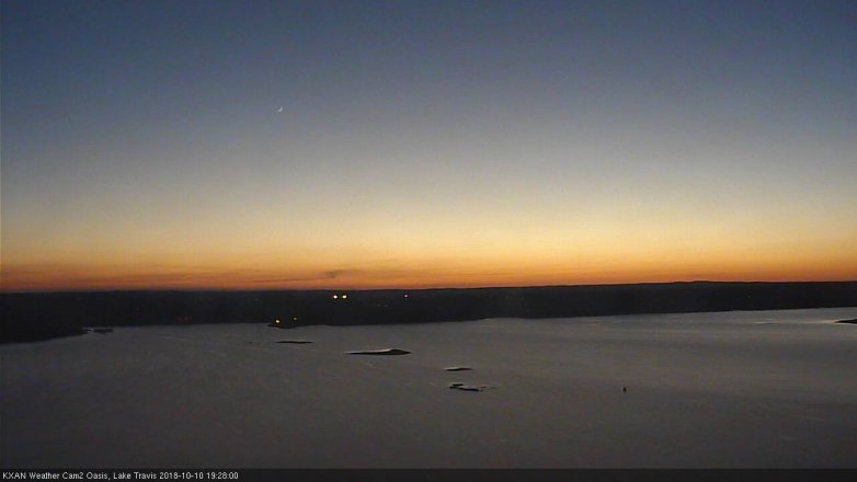 Lake Travis webcam, October 10, 2018 6:30 PM CT
