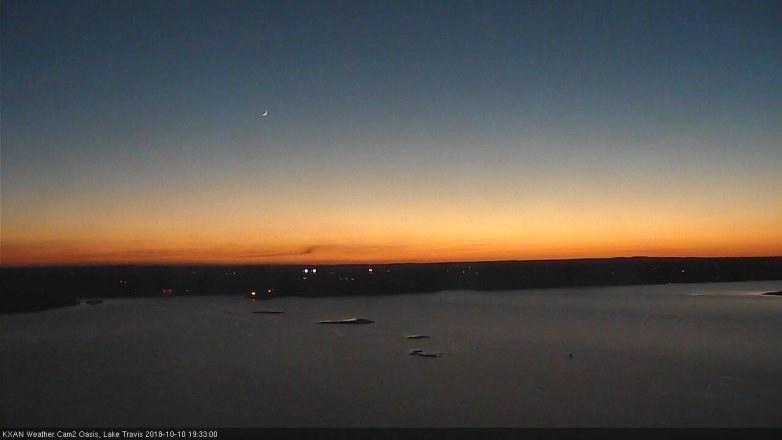 Lake Travis webcam, October 10, 2018 6:35 PM CT