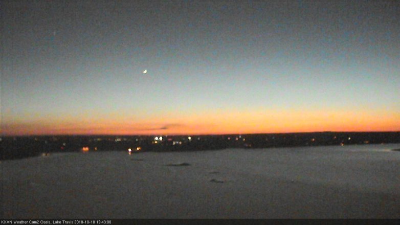 Lake Travis webcam, October 10, 2018 6:45 PM CT