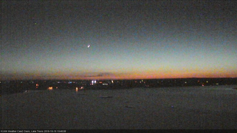 Lake Travis webcam, October 10, 2018 6:50 PM CT