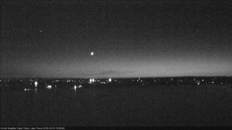 Lake Travis webcam, October 10, 2018 7:00 PM CT