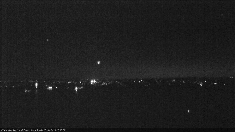 Lake Travis webcam, October 10, 2018 7:10 PM CT