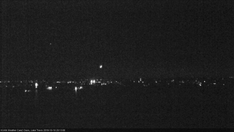 Lake Travis webcam, October 10, 2018 7:15 PM CT