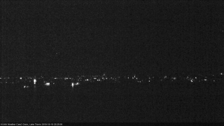 Lake Travis webcam, October 10, 2018 7:30 PM CT