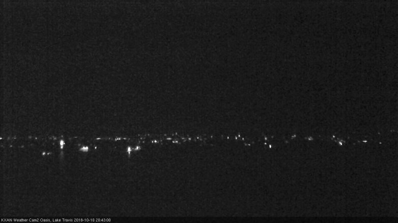 Lake Travis webcam, October 10, 2018 7:45 PM CT