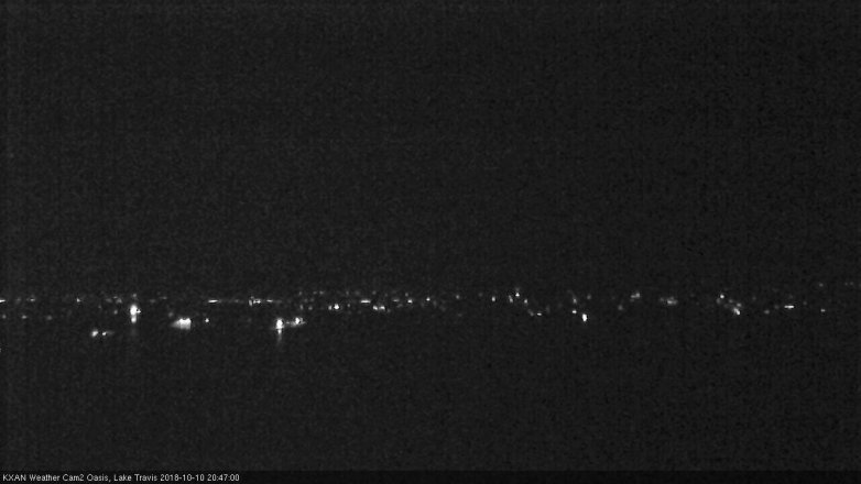 Lake Travis webcam, October 10, 2018 7:50 PM CT