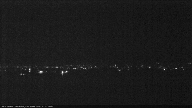 Lake Travis webcam, October 10, 2018 8:05 PM CT