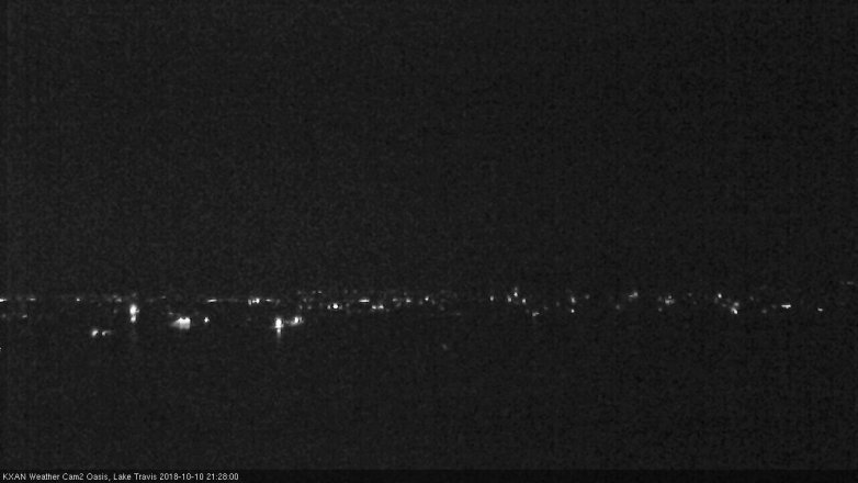 Lake Travis webcam, October 10, 2018 8:30 PM CT