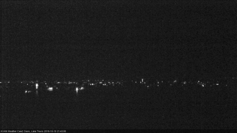Lake Travis webcam, October 10, 2018 8:45 PM CT
