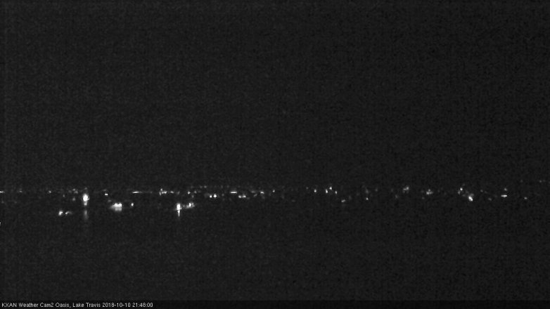 Lake Travis webcam, October 10, 2018 8:50 PM CT