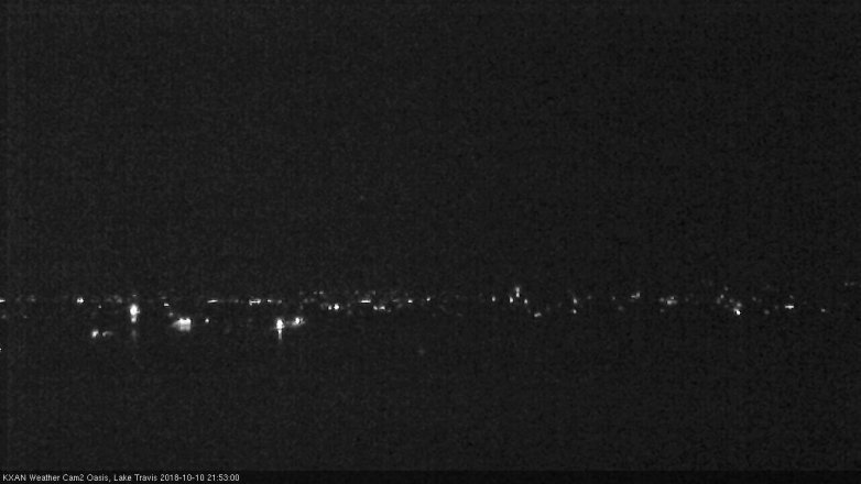 Lake Travis webcam, October 10, 2018 8:55 PM CT
