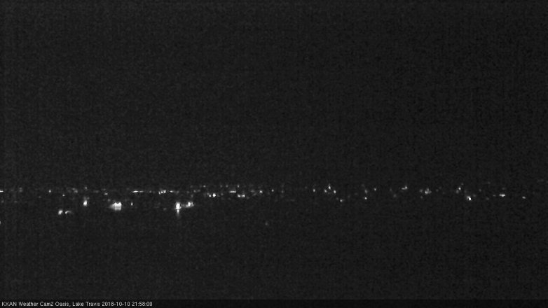 Lake Travis webcam, October 10, 2018 9:00 PM CT