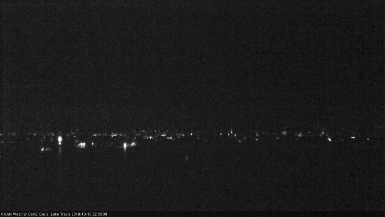 Lake Travis webcam, October 10, 2018 9:10 PM CT