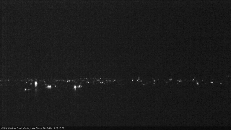 Lake Travis webcam, October 10, 2018 9:15 PM CT
