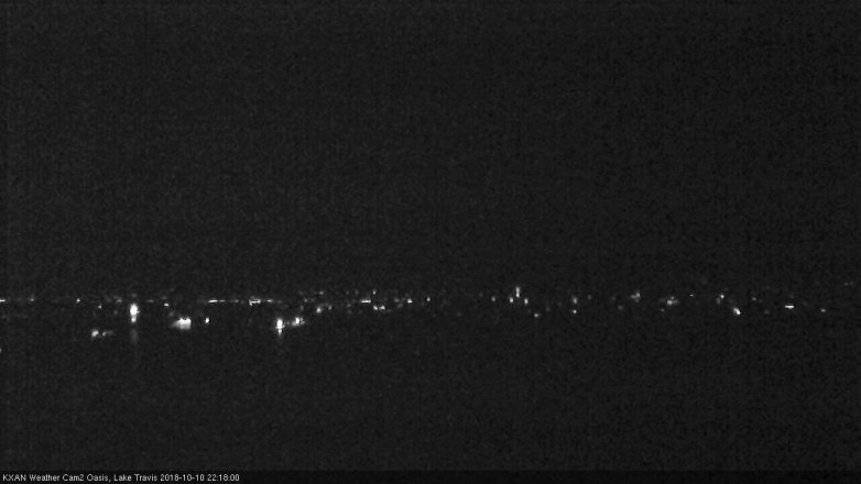 Lake Travis webcam, October 10, 2018 9:20 PM CT
