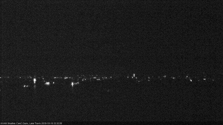 Lake Travis webcam, October 10, 2018 9:35 PM CT