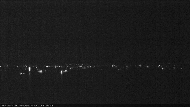 Lake Travis webcam, October 10, 2018 9:45 PM CT