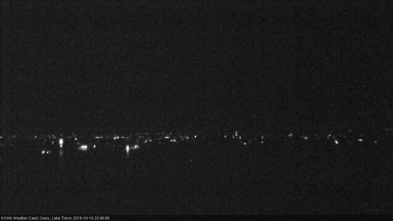 Lake Travis webcam, October 10, 2018 9:50 PM CT