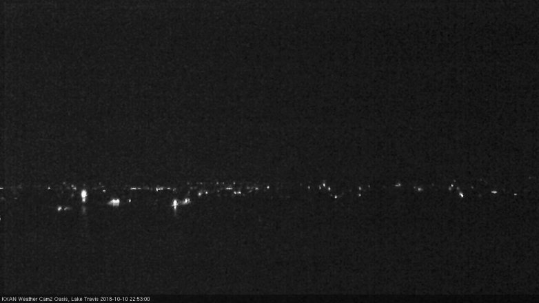 Lake Travis webcam, October 10, 2018 9:55 PM CT