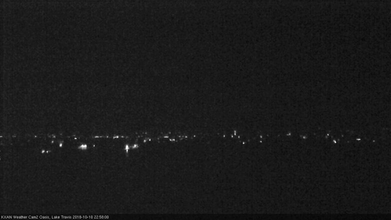 Lake Travis webcam, October 10, 2018 10:00 PM CT