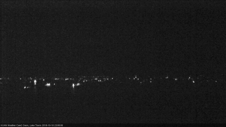Lake Travis webcam, October 10, 2018 10:10 PM CT