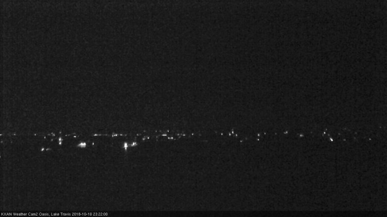 Lake Travis webcam, October 10, 2018 10:25 PM CT