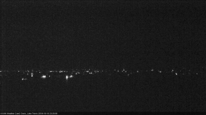 Lake Travis webcam, October 10, 2018 10:30 PM CT