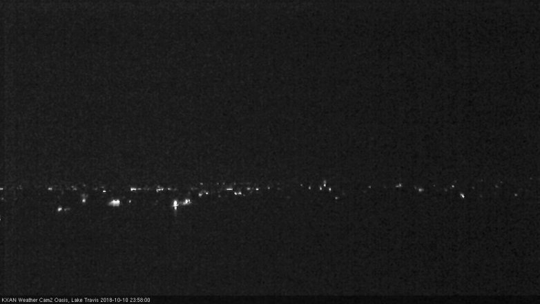 Lake Travis webcam, October 10, 2018 11:00 PM CT