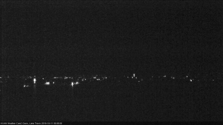 Lake Travis webcam, October 10, 2018 11:10 PM CT