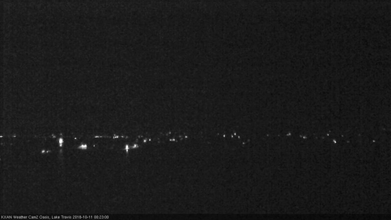 Lake Travis webcam, October 10, 2018 11:25 PM CT