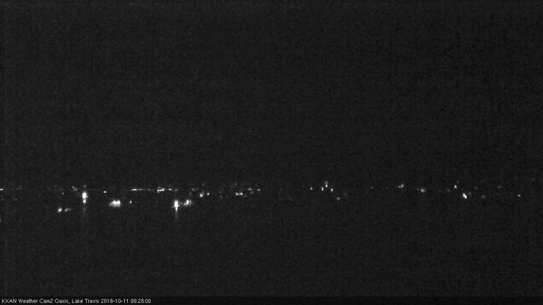 Lake Travis webcam, October 10, 2018 11:30 PM CT