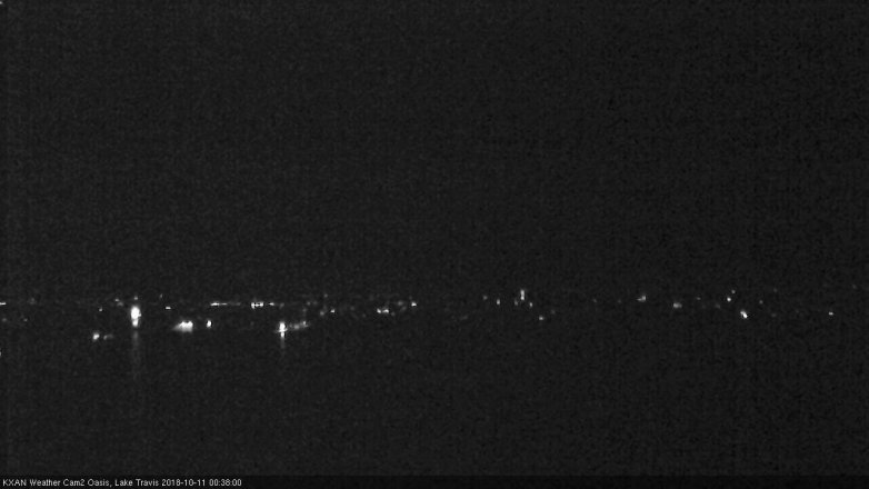 Lake Travis webcam, October 10, 2018 11:40 PM CT