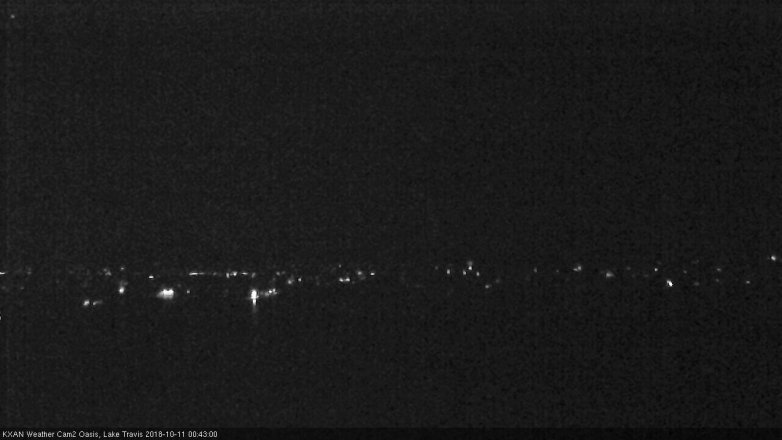 Lake Travis webcam, October 10, 2018 11:45 PM CT