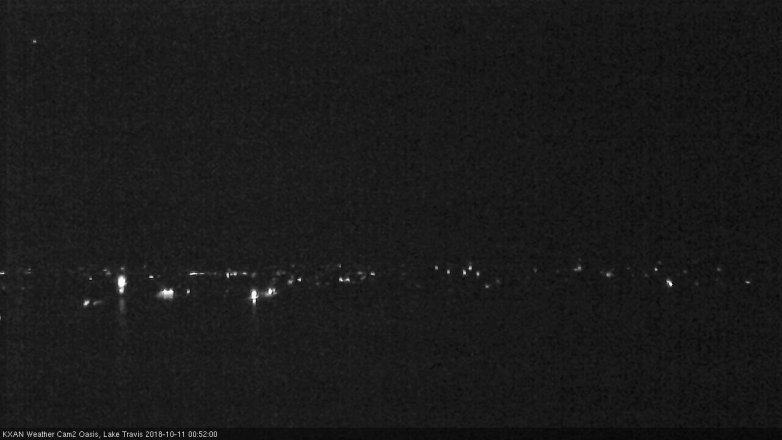 Lake Travis webcam, October 10, 2018 11:55 PM CT