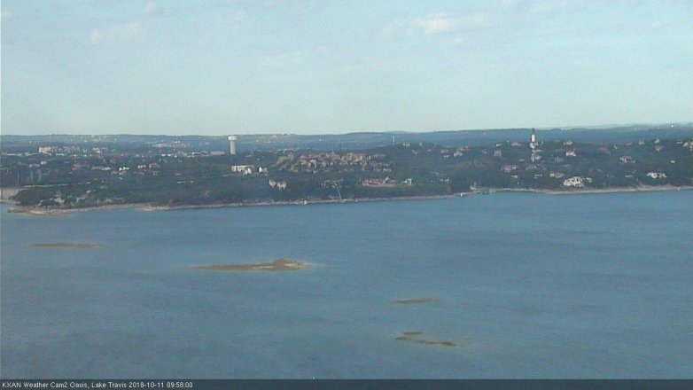 Lake Travis webcam, October 11, 2018 9:00 AM CT