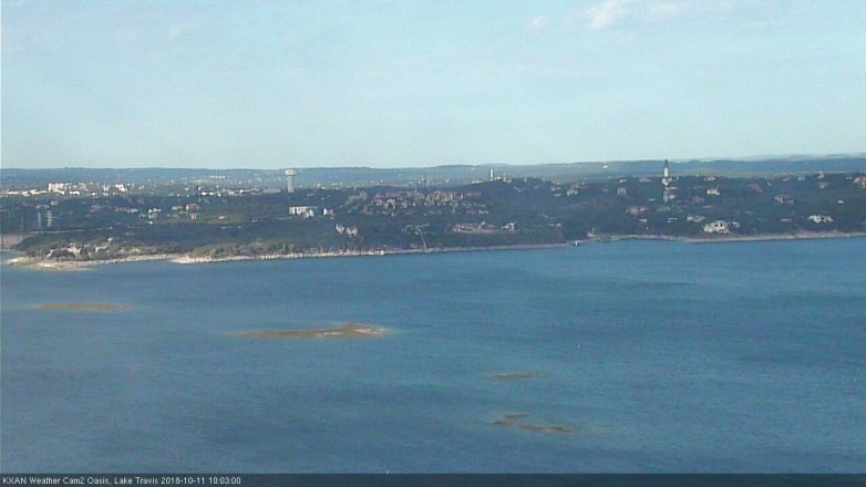 Lake Travis webcam, October 11, 2018 9:05 AM CT