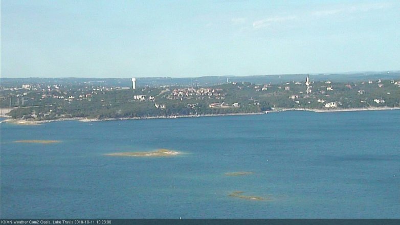 Lake Travis webcam, October 11, 2018 9:25 AM CT
